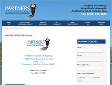 Tablet Screenshot of partnersinsuranceagency.com